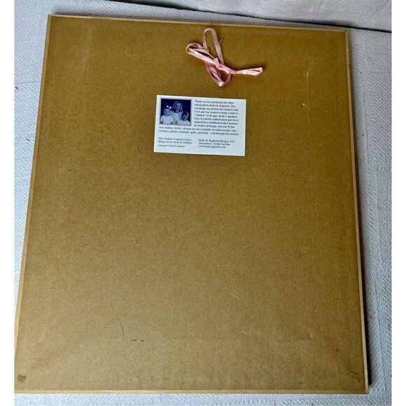 Bunny Print W Pink Frame 18” X 16” Signed By Artist Kelly B Rightsell - Picture 13 of 14